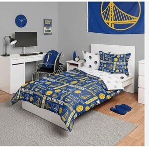 FOCO NBA Team Logo Bed n Bag Comforter Sheets Pillow Cases Bed Golden State Full